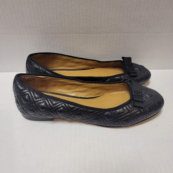 Tory Burch NEW Black Quilted Marion Ballet Flats Size 5.5 M - Picture 1 of 5
